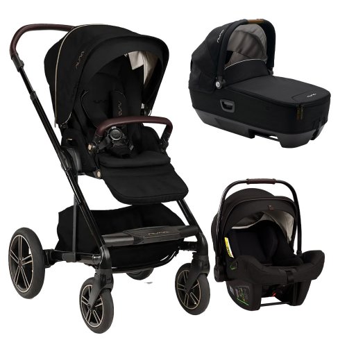 Nuna combi stroller Mixx Next Riveted inkl. Babywanne Cari Next Caviar ...