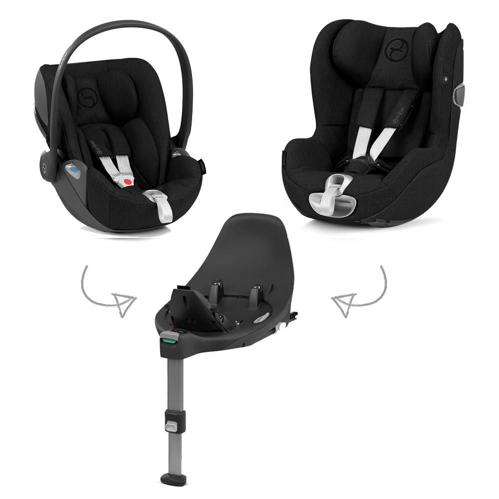 Cybex Z-Line car seat Modular System with Base Z, Cloud Z & Sirona Z PLUS  Deep Black | black