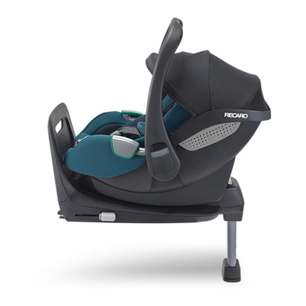 Recaro - 2 in 1 Kindersitz-Set Babyschale Avan & Reboarder Kio inkl.  Isofixbase ab Geburt bis 4 Jahre - Select - Teal Green 